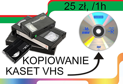 Kopiowanie kaset VHS i winyli na CD/pendrive Kołobrzeg